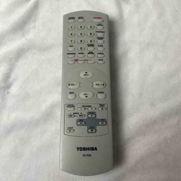 Toshiba Remote Control VC-P2S For TV/VCR Combo Tested Genuine Original OEM Gray - Picture 1 of 8